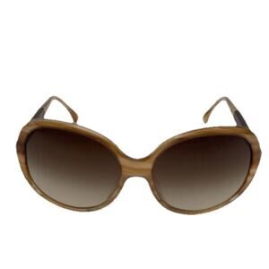 CHANEL Quilted Frame Sunglasses Oversized Women 5232-Q Beige‎ Brown